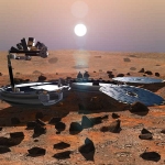 Beagle 2 débutant sa mission au cœur d’Isidis Planitia