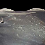 Les abords immédiats du cratère Shorty, à proximité du site d’atterrissage de la dernière mission habitée sur la Lune à ce jour, Apollo 17 (décembre 1972)