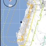 Carte du tremblement de Terre au Chili de février 2010 établie par l'USGS