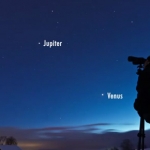 Jupiter et Vénus au crépuscule