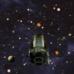 Vue d'artiste du télescope spatial Kepler