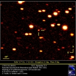 La comète C/2012 S1 (ISON) observée le 22 septembre. Notez la chevelure déjà formée.