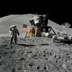 Les astronautes d'Apollo 15 sur la Lune en 1971