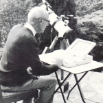 Alphonse Pouplier pilotant un télescope grâce à son astucieux programme Logis-Ciel.