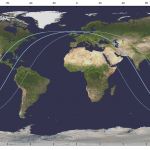 Derni&egrave;res orbites pr&eacute;vues du d&eacute;bris spatial chinois