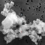 Les fragments de poussière cométaire, tels que celui-ci capturé dans la stratosphère, sont minuscules et fragiles
