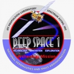 L’écusson imaginaire de l'hypothétique mission archéologique qui sera peut-être un jour consacrée à Deep Space 1.