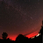Aurore polaire d’un beau rouge rubis observée le 11 septembre 2005 au-dessus de l’Arizona