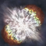 Vue d'artiste de la supernova SN 2006gy