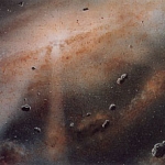 Vue d'artiste de ce qu'a pu être la nébuleuse protosolaire qui a donné naissance à notre étoile et à son cortège de planètes