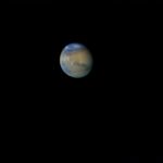 Mars vue au télescope le 17 novembre 2007 par Friedrich Deters de LaGrange en Caroline du Nord