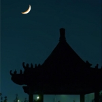 Croissant de Lune au-dessus de la Cité Impériale, Pekin