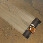 Odyssey en approche finale, surfant sur les couches supérieures de l’atmosphère martienne. Le début des opérations scientifiques est imminent.