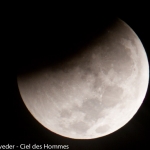 Une des dernières images de l'entrée dans l'ombre lors de l'éclipse du 21 décembre 2010