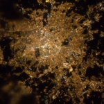 Paris vue depuis l'ISS le 23 février peu avant 20 heures