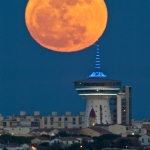 La super Lune du 19 mars 2011 sur Palavas les Flots