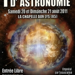 L'affiche de la troisième édition du festival d'astronomie de la Chapelle aux Lys