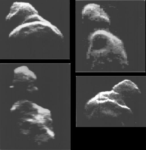 L\'astéroïde Toutatis vu au radar sous différents angles