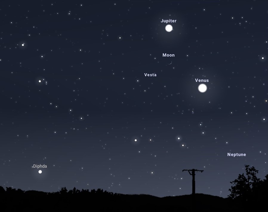 Jupiter et Vénus ont rendez-vous avec la Lune ce 22 février