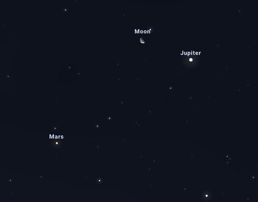Conjonction Lune-Jupiter dans la nuit du 23 au 24 septembre 2024 