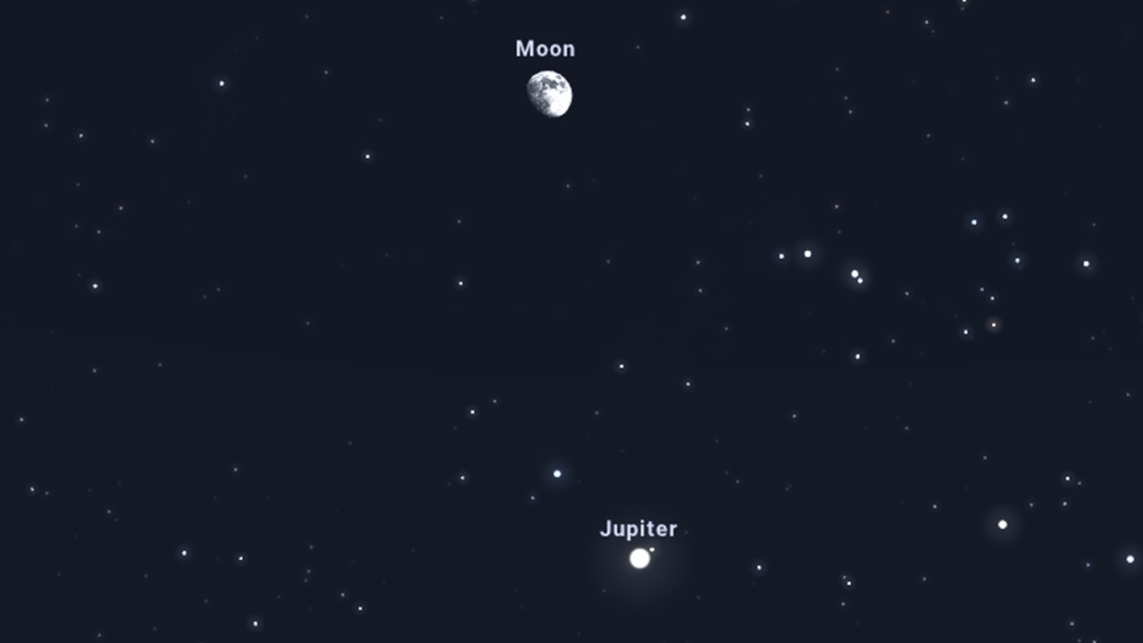La Lune juste au-dessus de Jupiter ce vendredi 10 janvier 2025