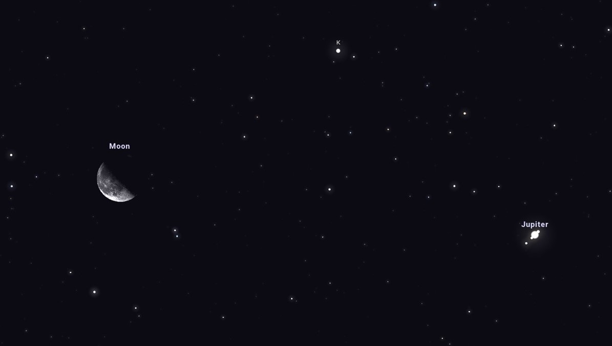 Le dernier quartier de Lune sera tout près de Jupiter cette nuit