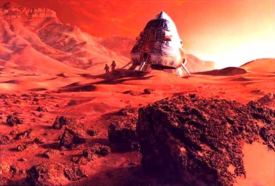 « Explorer Mars », peinture de Paul Hudson