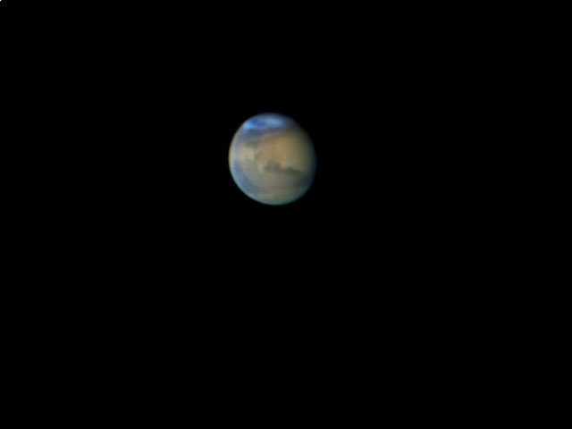 Mars vue au télescope le 17 novembre 2007 par Friedrich Deters de LaGrange en Caroline du Nord Mars vue au télescope le 17 novembre 2007 par Friedrich Deters de LaGrange en Caroline du Nord
