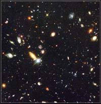 Un amas de galaxies vu par le télescope spatial
