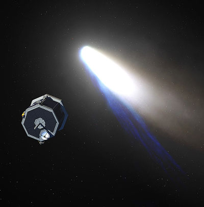 Si elle est sauvée, la sonde CONTOUR rendra visite au noyau de la comète Encke en novembre 2003 et à Schwassmann-Wachmann en juin 2006. Mais rien n’est joué.
