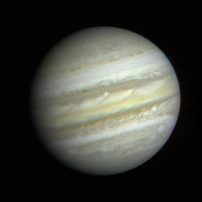 Jupiter vue par la sonde Voyager 1 en 1979. 