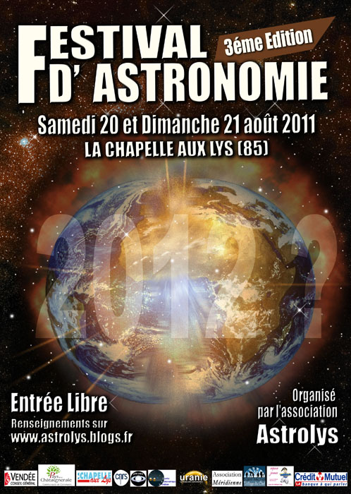 L\'affiche de la troisième édition du festival d\'astronomie de la Chapelle aux Lys