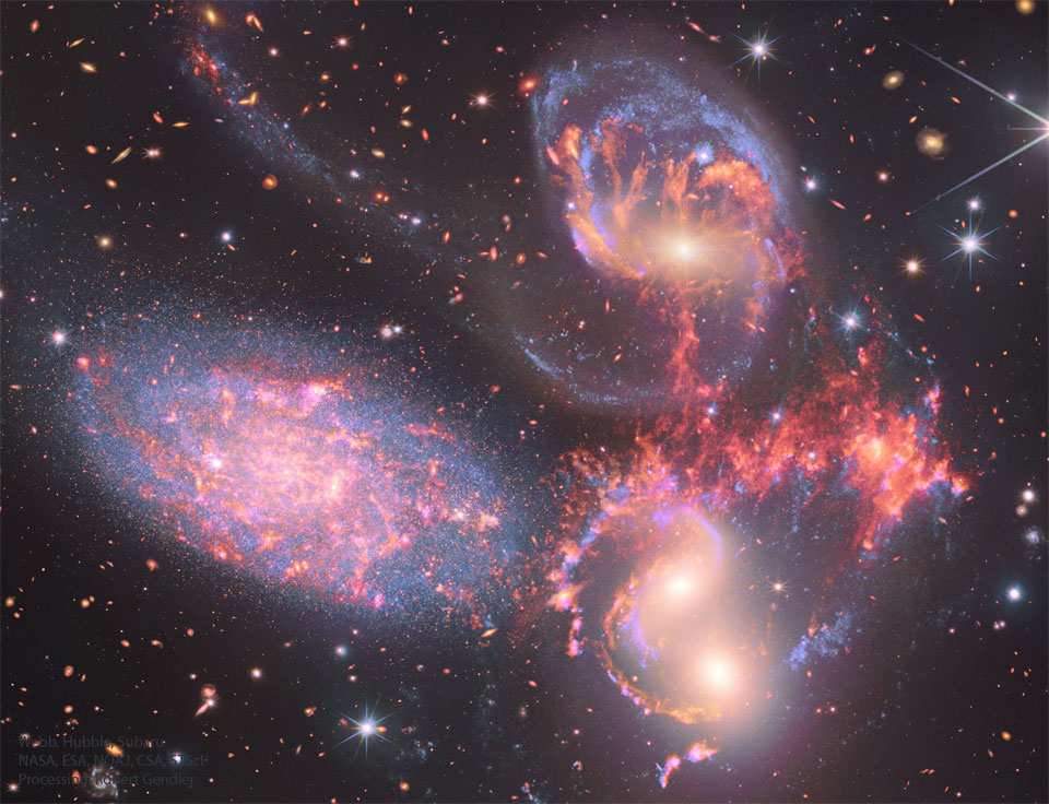 Les données des télescopes spatiaux Webb et Hubble peuvent être combinées pour créer des images dans une plus grande variété de couleurs.