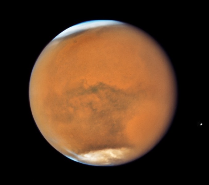 La planète Mars vue par Hubble le 18 juillet 2018, tout près d\'une opposition particulièrement favorable